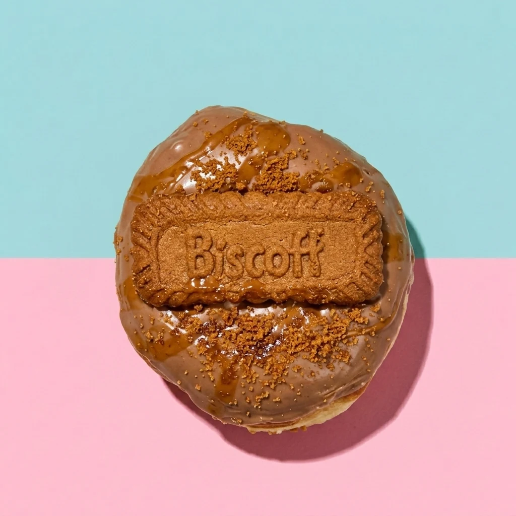 Biscoff donut · cookie-topped